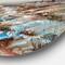 Designart - Snowy Landscape' Floral Metal Circle Wall Art